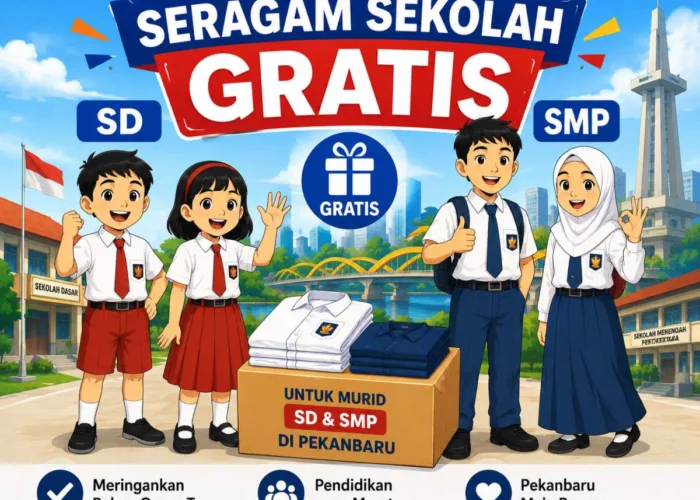 Pemko Pekanbaru Gelontorkan Rp13 Miliar, 20.800 Pelajar Terima Seragam Gratis