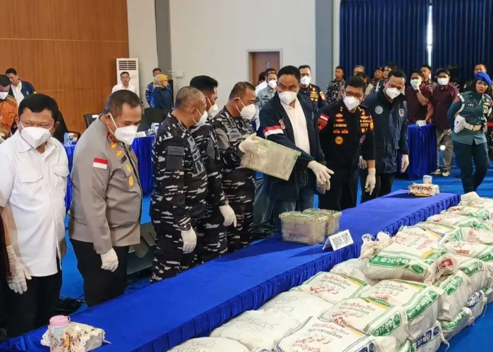 TNI AL Gagalkan Penyeludupan 1,3 Ton Narkoba Bernilai Rp2,6 Triliun di Perairan Kepri