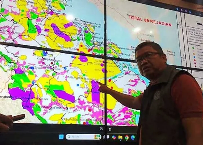 Hotspot Riau Sore Ini Melonjak Jadi 64 Titik, Jarak Pandang Masih Relatif Baik
