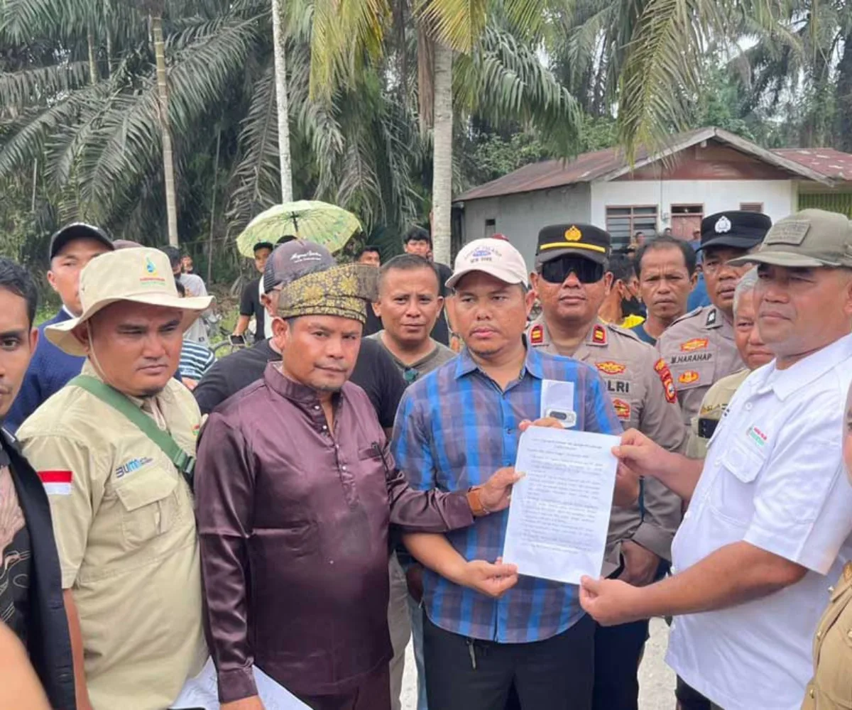 Ratusan Warga Sei Jernih Kampar Bergerak, Tuntut PT Agrinas Palma Beri Jawaban 2×24 Jam