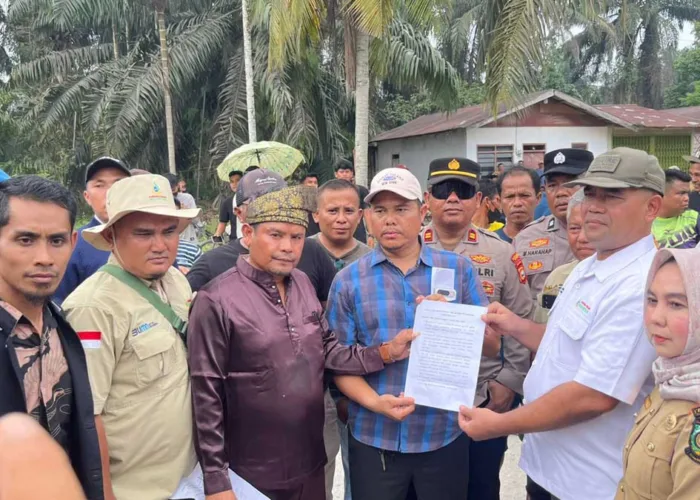 Ratusan Warga Sei Jernih Kampar Bergerak, Tuntut PT Agrinas Palma Beri Jawaban 2×24 Jam