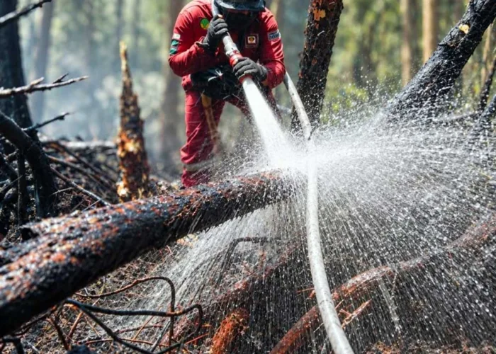 Karhutla Riau Belum Reda, Api Kembali Muncul di Empat Penjuru Desa Kuantan Babu Inhu