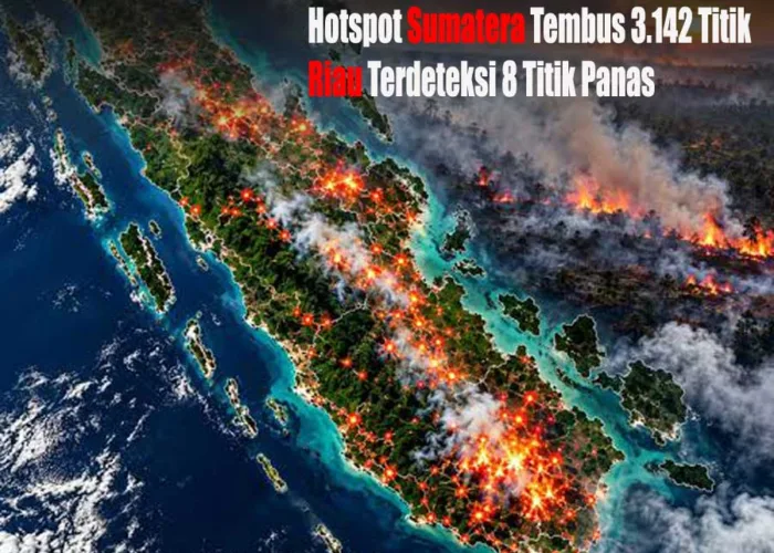 Hotspot Sumatera Tembus 3.142 Titik, Riau Terdeteksi 8 Titik Panas