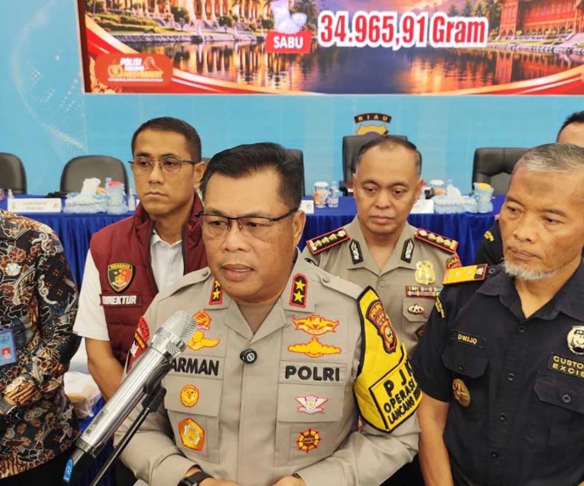 35 Kg Sabu Masuk Lewat Bengkalis, Lima Tersangka Ditangkap di Riau dan Sumbar