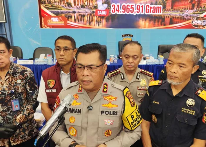 35 Kg Sabu Masuk Lewat Bengkalis, Lima Tersangka Ditangkap di Riau dan Sumbar
