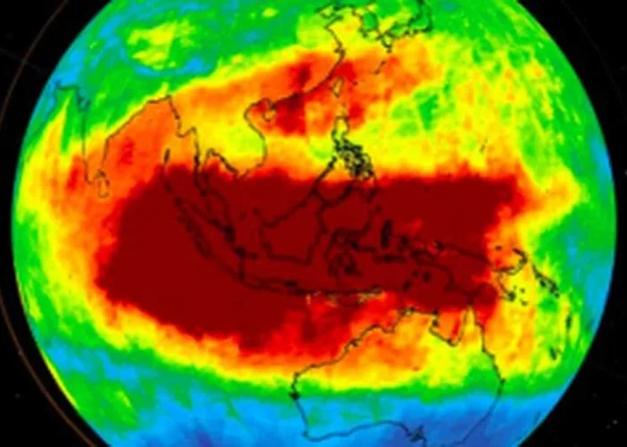 Peta NASA Memerah! Sebaran Karbon Monoksida Terpantau di Langit Indonesia