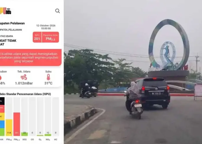 Asap Warnai Peringatan HUT ke-27 Pelalawan, Udara Sangat Tidak Sehat, ISPU PM2.5 Tembus 205